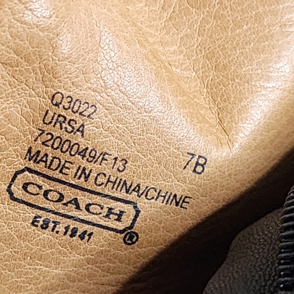 Coach Ursa Black Leather Stiletto Heeled Booties 7B - Picture 4 of 6